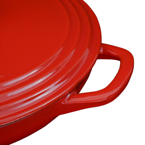 Lareina Enameled Cast Iron Braiser with Lid and Dual Handles & Reviews